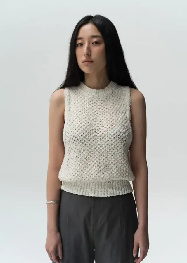 amomento오가닉와플 KNITTED VEST 니트베스트