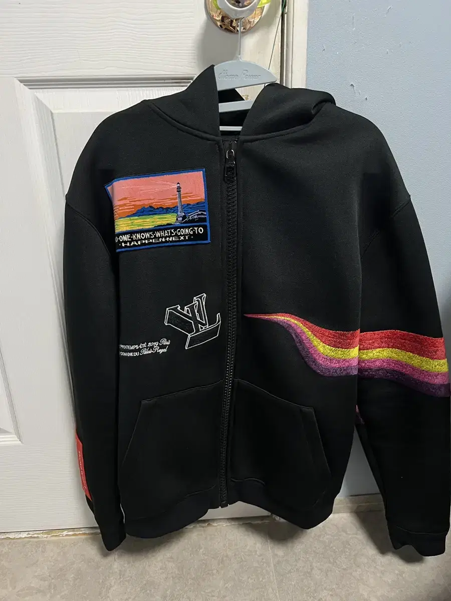 Louis Vuitton embroidered hoodie for sale.