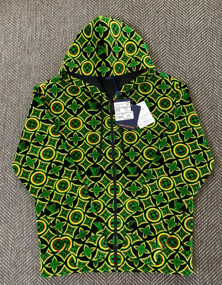 {S} Louis Vuitton Jamaican Flower Hoodie Zip Up