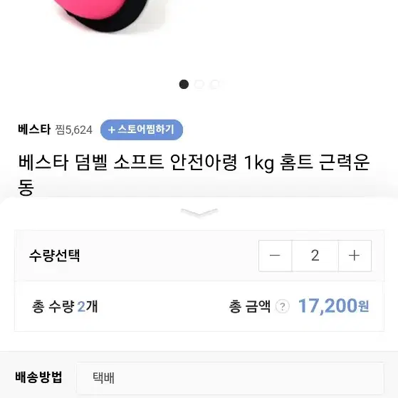 베스타 아령1kg 2개