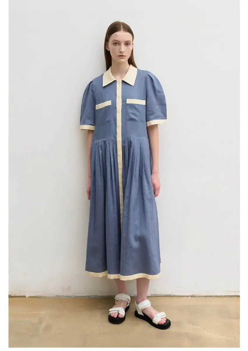 heroine linen pleated onepiece