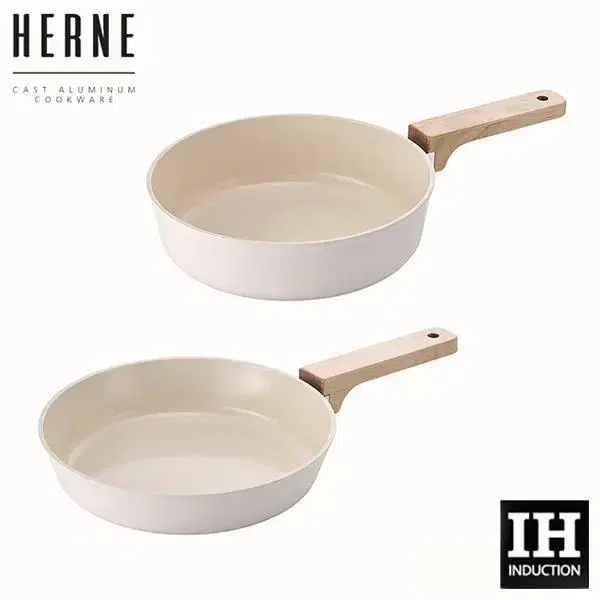 네오플램 헤르네 IH 2종 프라이팬 세트(후라이팬24cm+웍24cm)