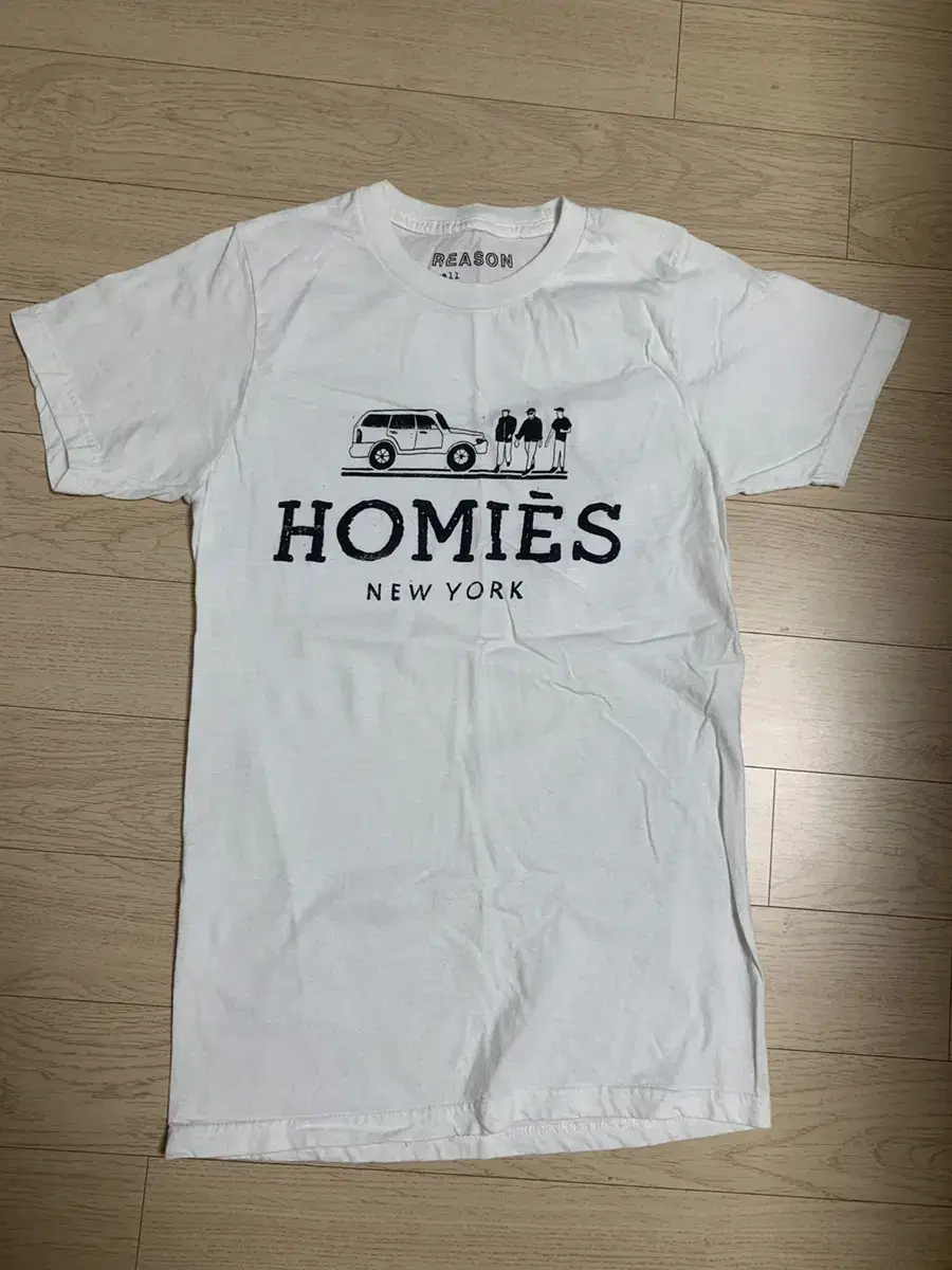 여성 흰색 티셔츠 homies new york