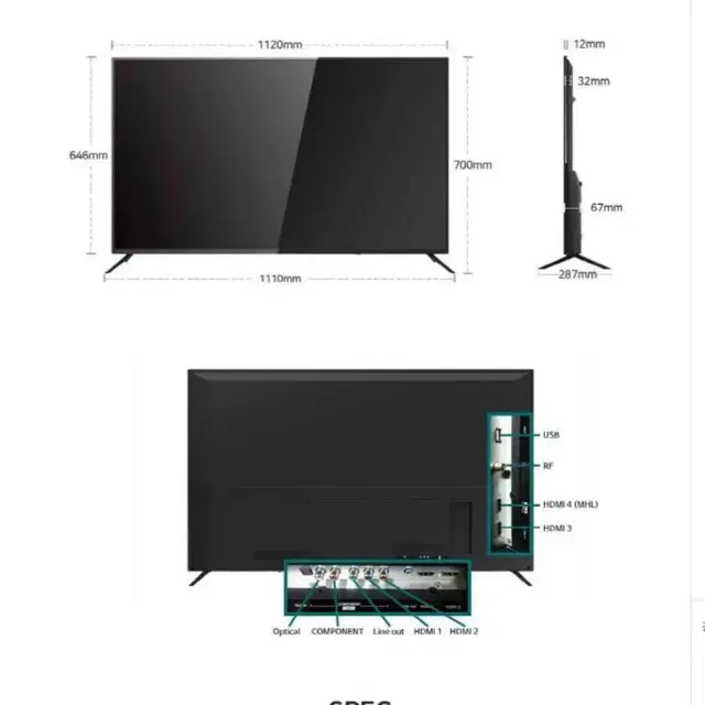 50인치 UHD 4K LED TV 미개봉 새제품 무료배송 모니터 텔레비전