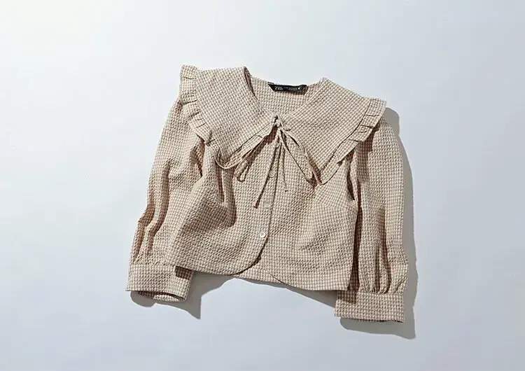 zara textured check top 자라체크블라우스 가니스일