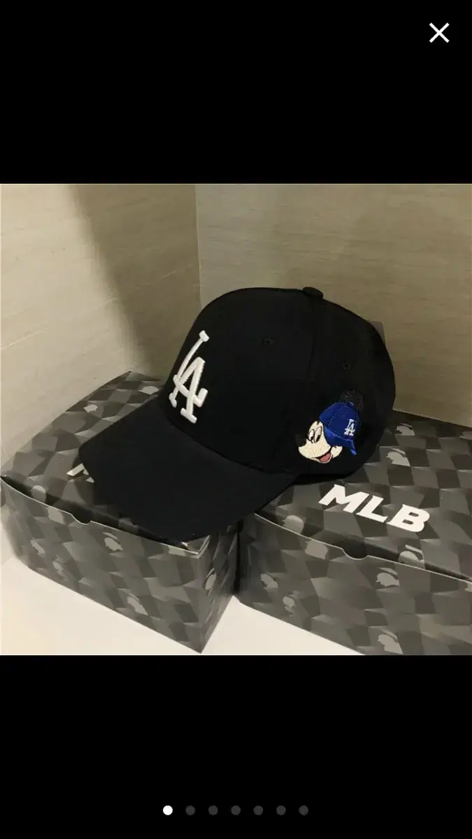 MLB) Mickey Collabo Cap (Unisex)