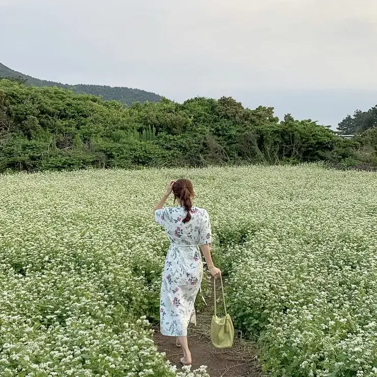 제주그꽃 들꽃 로브원피스(상태좋음)