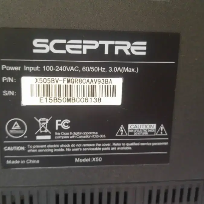 Sceptre TV X50 파워보드 2만