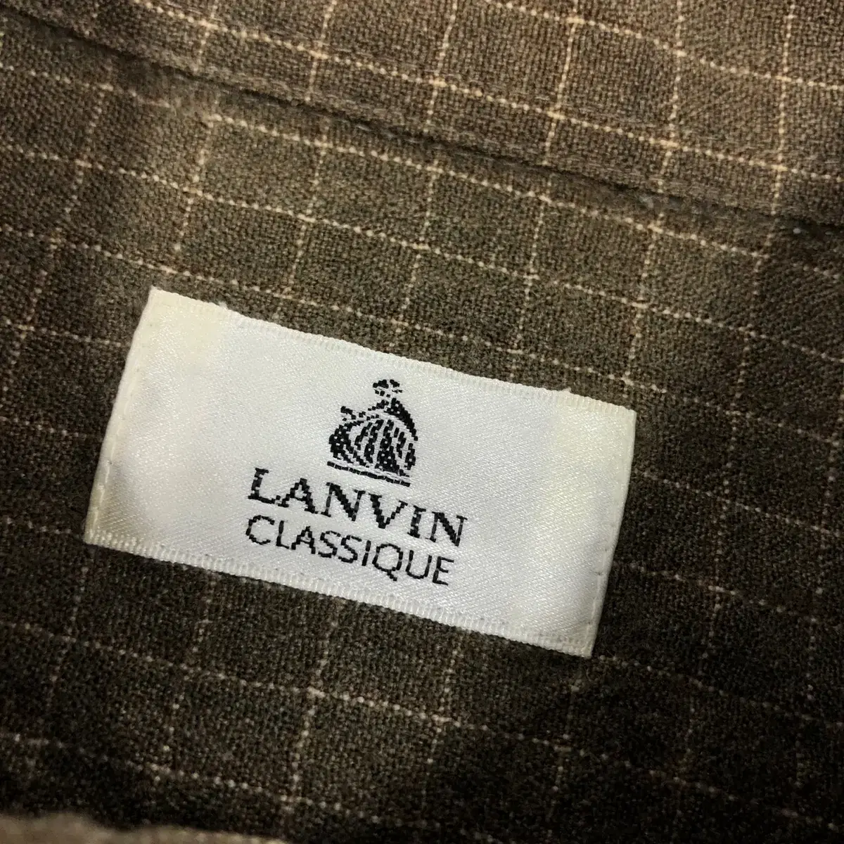 랑방 LANVIN 체크셔츠 체크남방 L