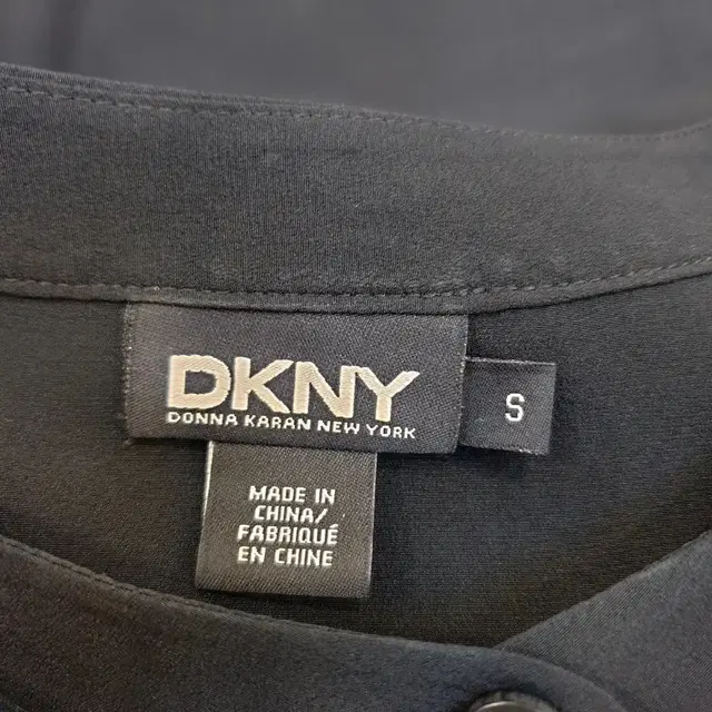 DKNY 크로스리본 블랙 실크드레스 (슬립SET) / 55~66