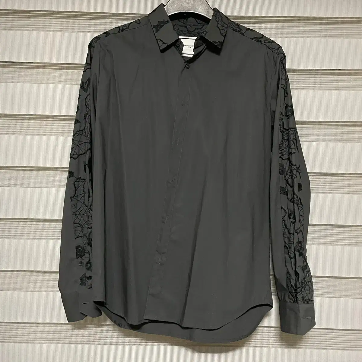 Wooyoungmi Black Embroidered Shirt 48 (100)