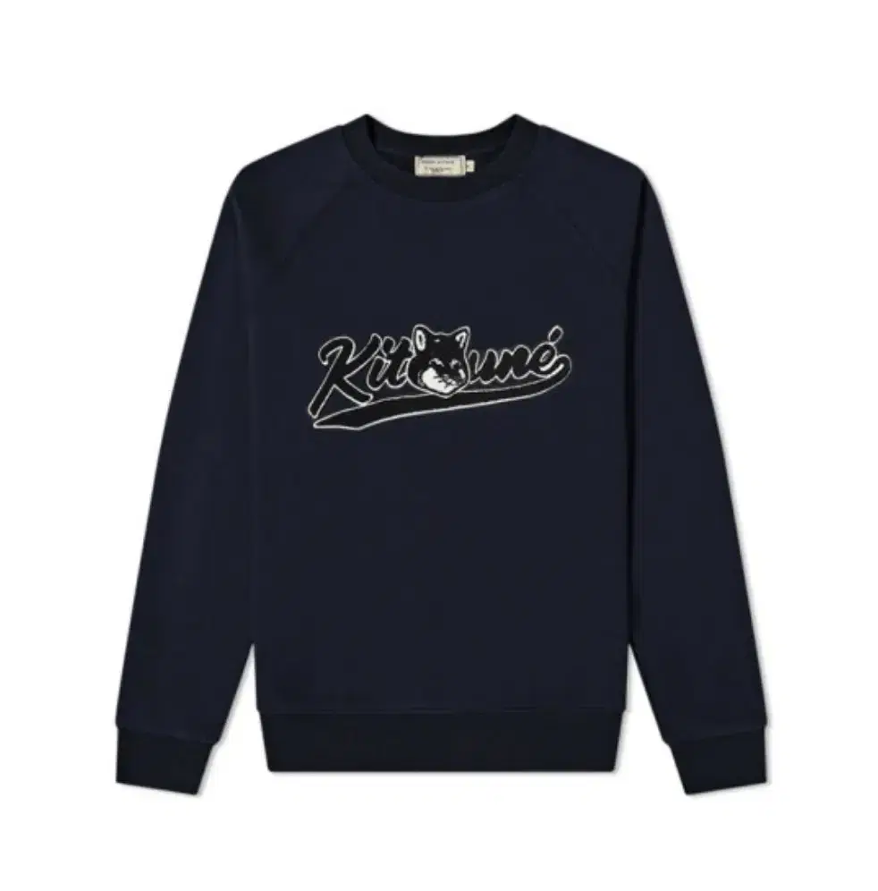 (M) Maison Kitsune Varsity Fox Man-to-Man Dark Navy