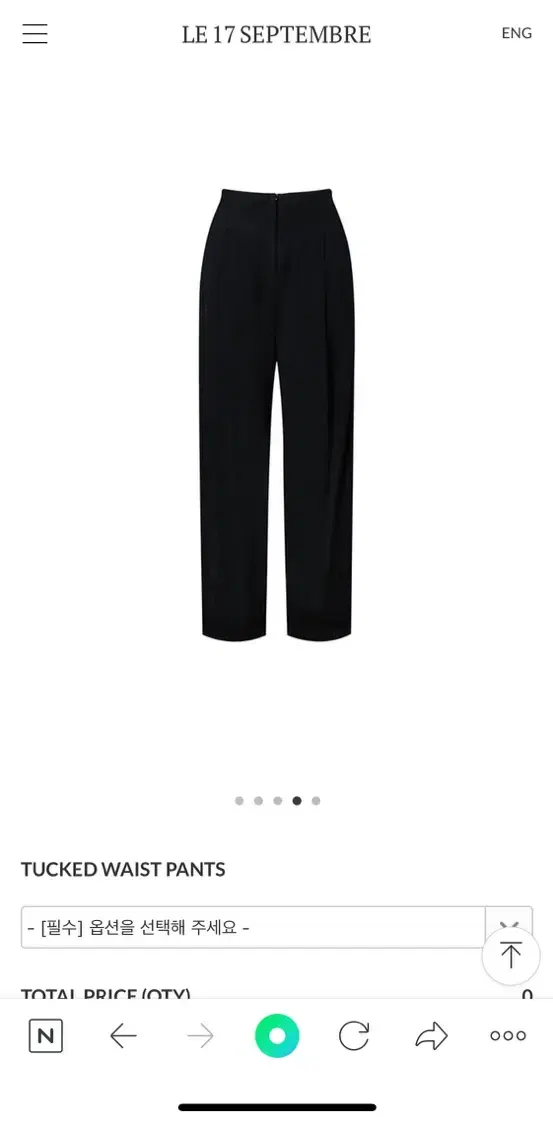 le917 tucked waist pants