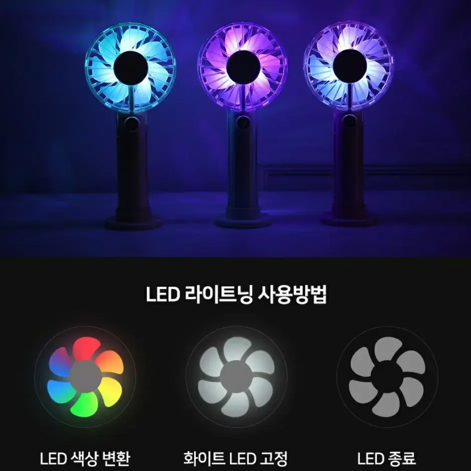 휴대용 LED 선풍기 새상품