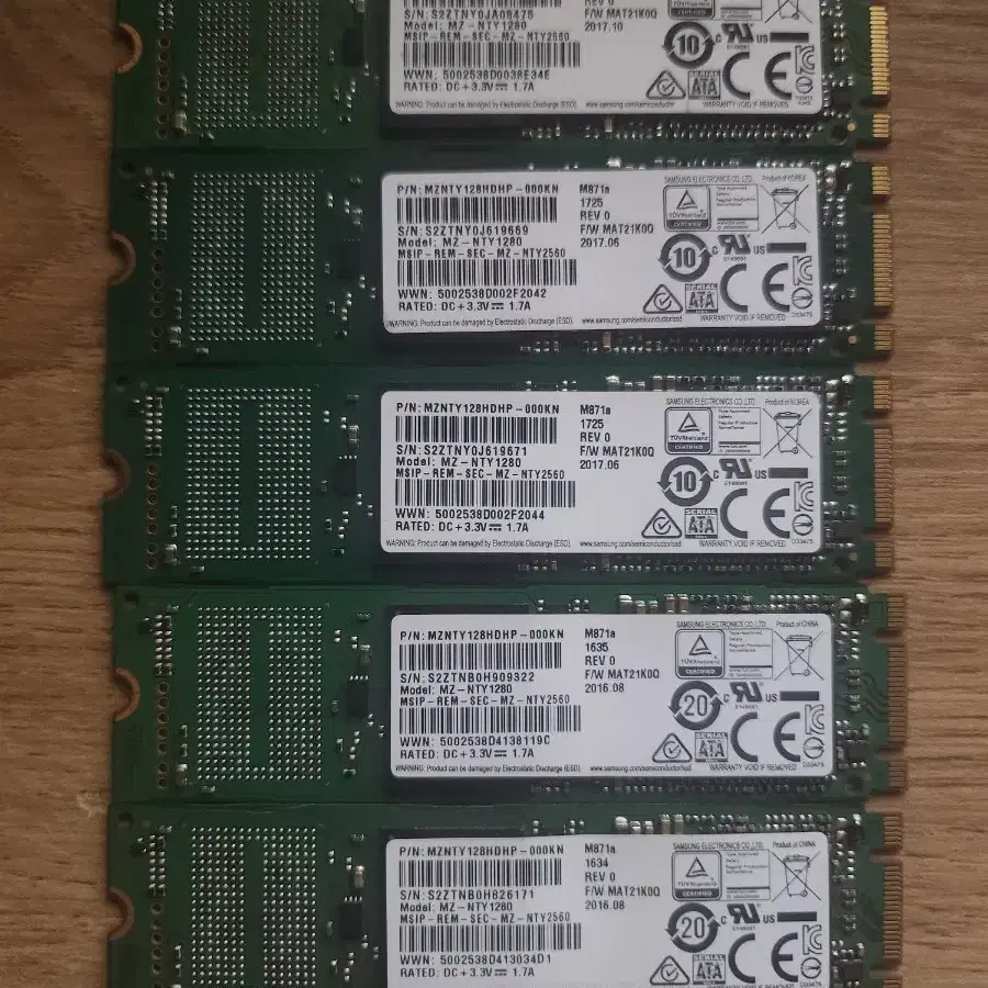 [삼성전자] 5개일괄 / M871a M.2 SSD 128GB