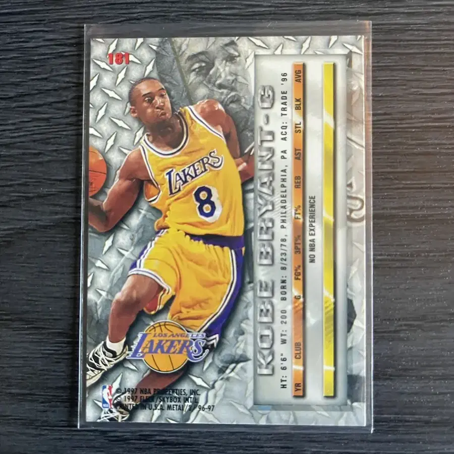 96-97 Fleer Metal #181 코비 루키 카드