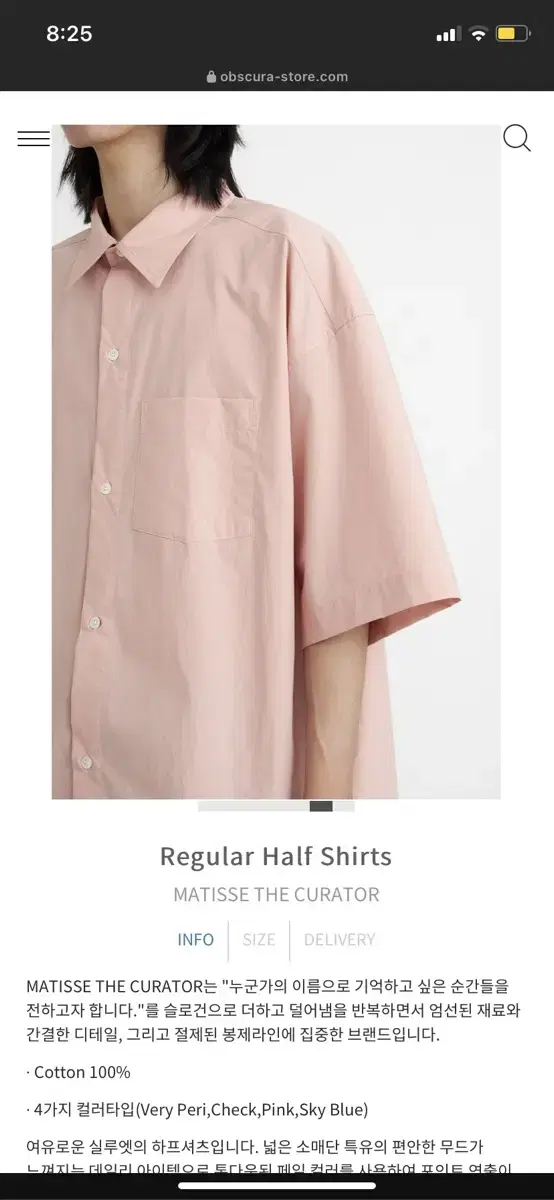 Matisse The Curator Regular Half Shirt Pink 3 sizes