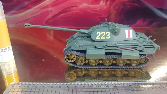 1/35타미야중전차킹타이거탱크포르쉐터럿20센티밀리터리AFV도색작완성작