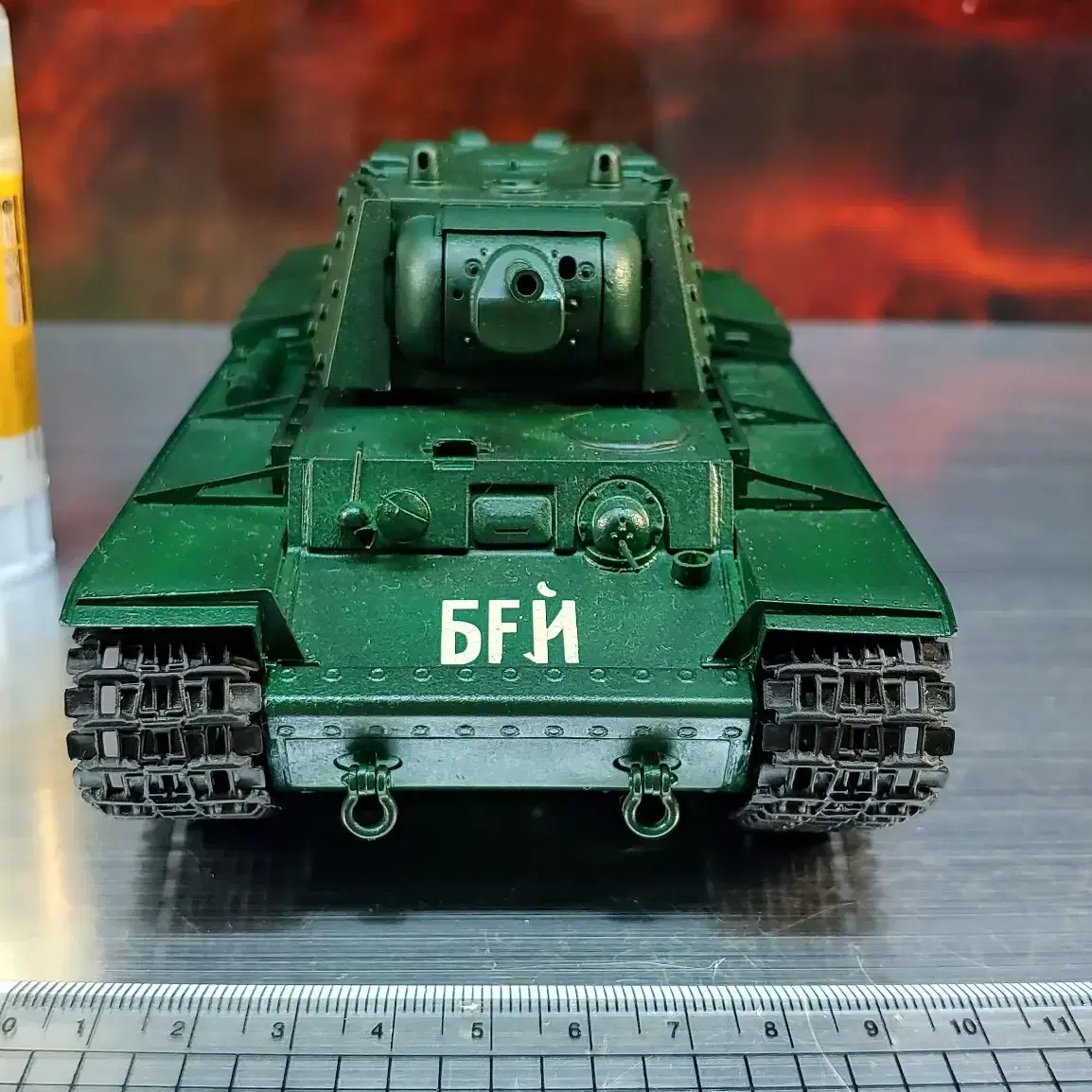 1/35트럼페터KV-1추가장갑탱크소련19센티프라모델AFV도색작완성작전차