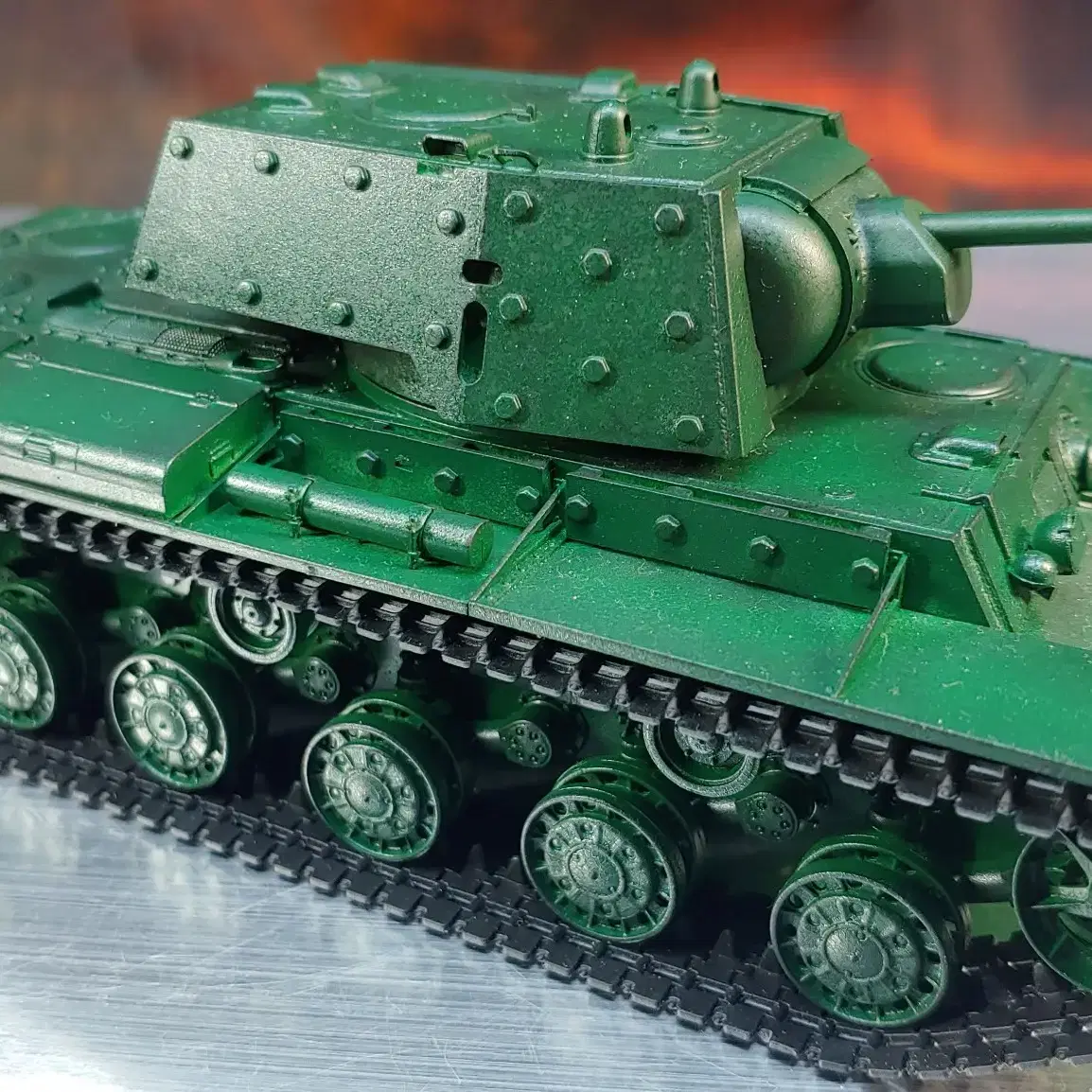 1/35트럼페터KV-1추가장갑탱크소련19센티프라모델AFV도색작완성작전차