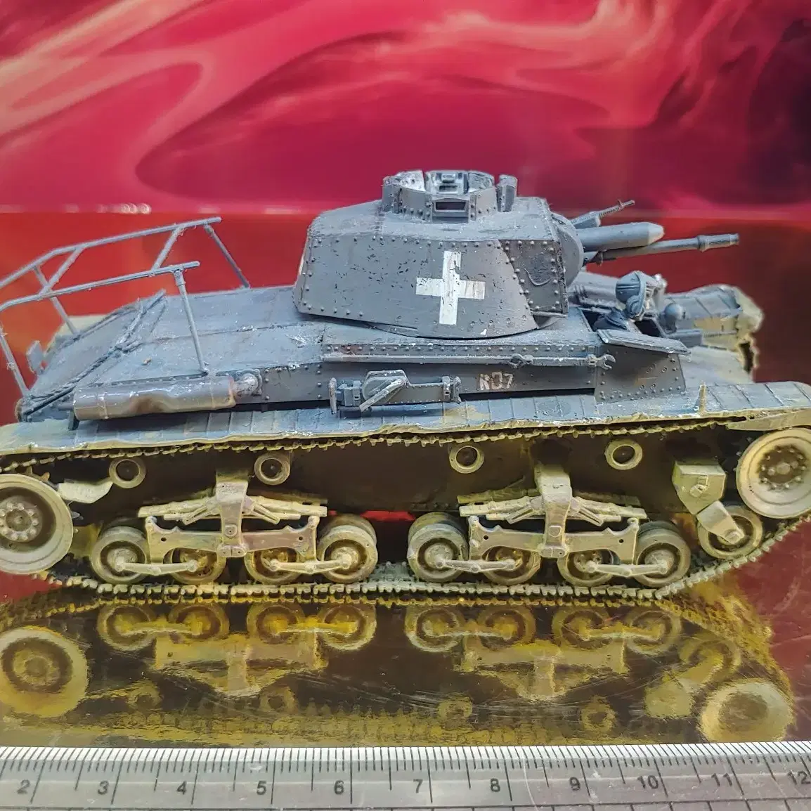 1/48아카데미독일pz bef wg35t육군지휘전차14센티도색작탱크AFV