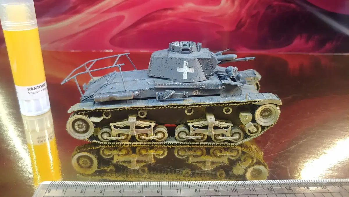 1/48아카데미독일pz bef wg35t육군지휘전차14센티도색작탱크AFV