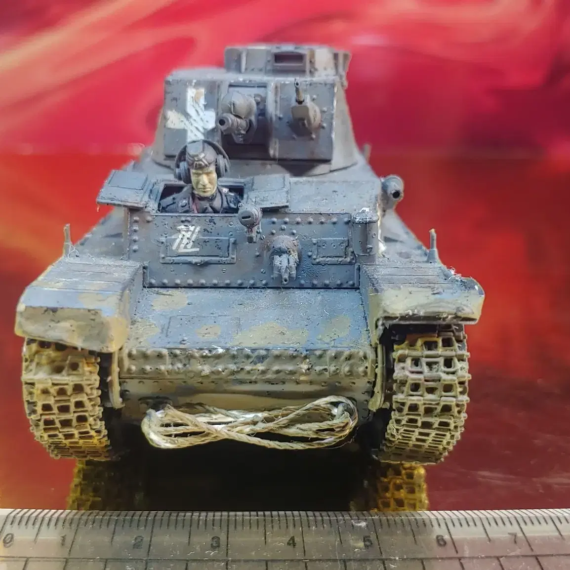 1/48아카데미독일pz bef wg35t육군지휘전차14센티도색작탱크AFV