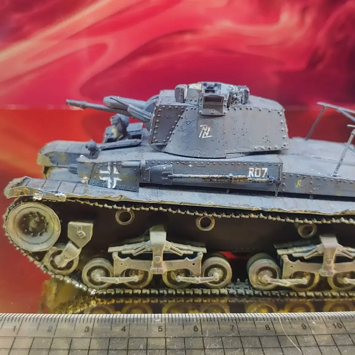 1/48아카데미독일pz bef wg35t육군지휘전차14센티도색작탱크AFV