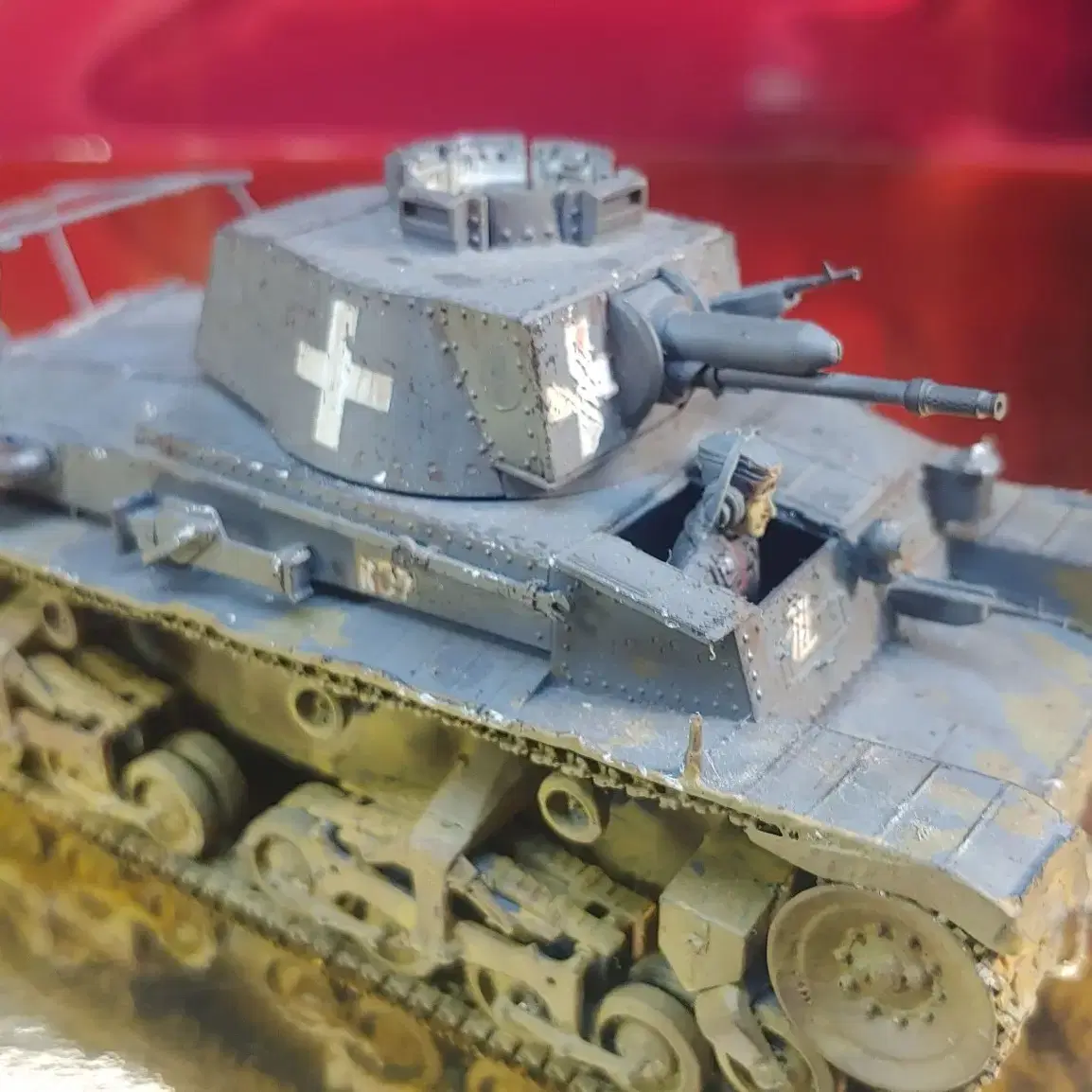 1/48아카데미독일pz bef wg35t육군지휘전차14센티도색작탱크AFV