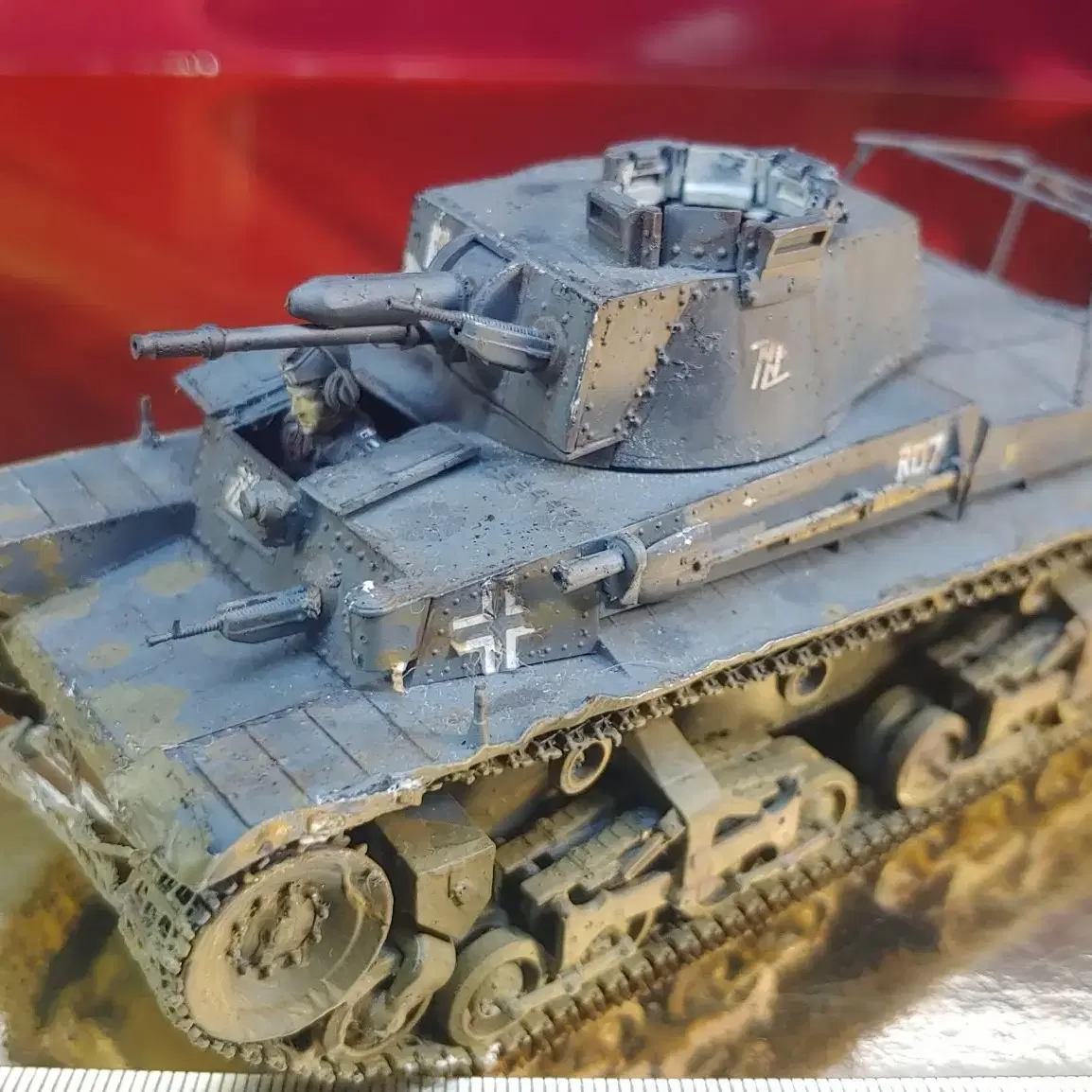 1/48아카데미독일pz bef wg35t육군지휘전차14센티도색작탱크AFV