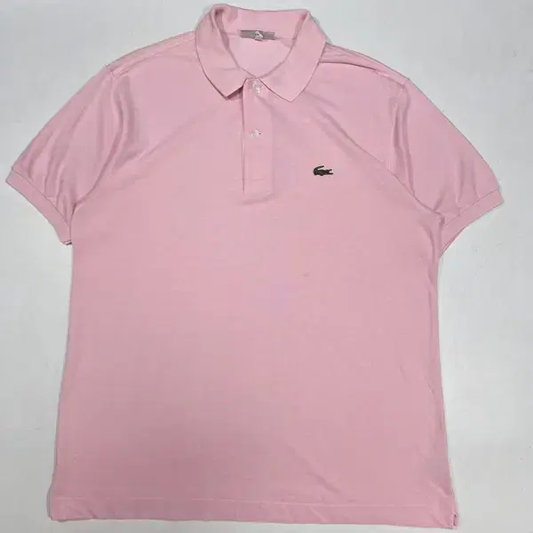 LACOSTE 라코스테 패치로고 핑크색 반팔카라티(L)