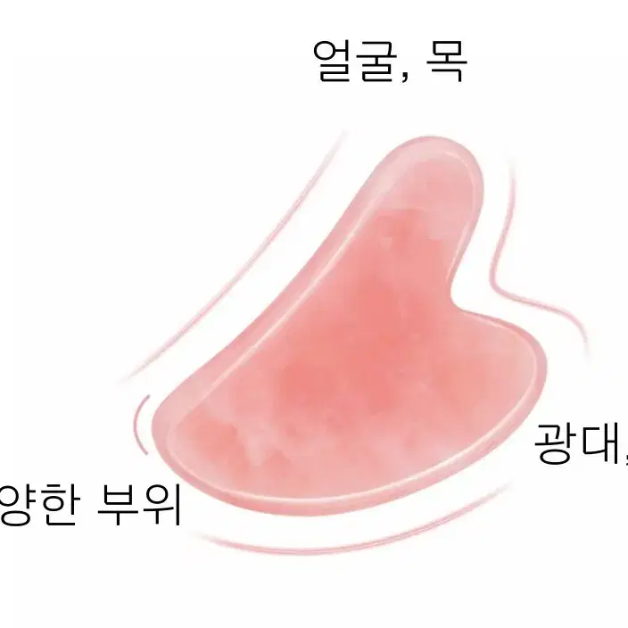 1+1 하트 얼굴 시원한 마사지 괄사 림프 전신 광대 붓기 수지소재