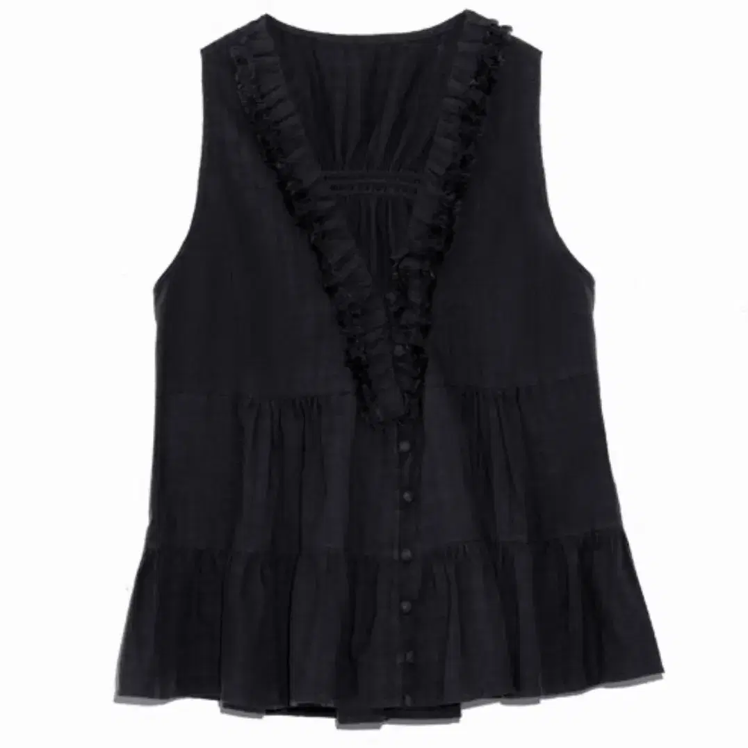 hae146 Aline sleeveless top(black)