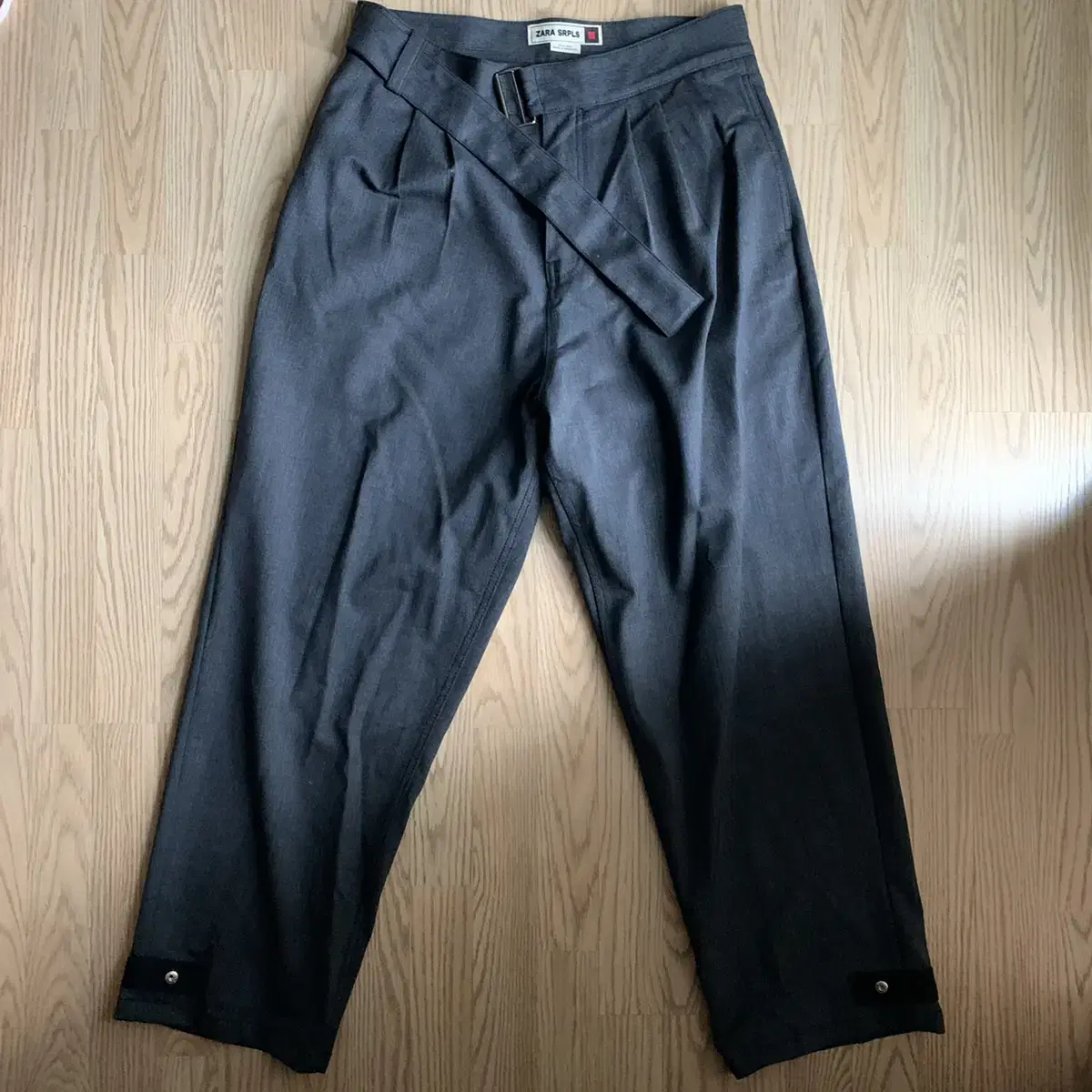 [ZARA] SRPLS limited edition Wide-belted buttoned slacks