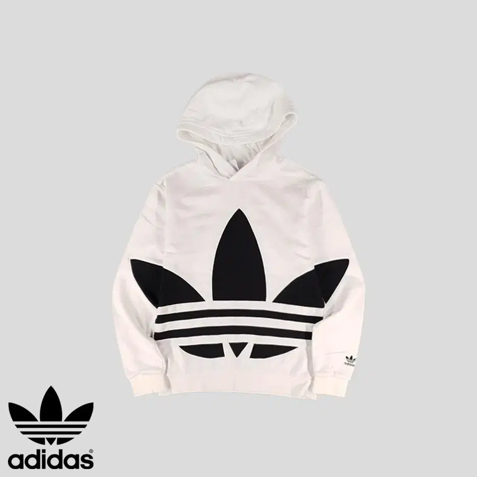 adidas White Black Victory Trefoil Hoodie SIZE WOMEN M