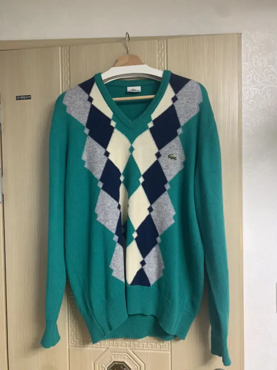 Lacoste Vintage Argyle Knit L