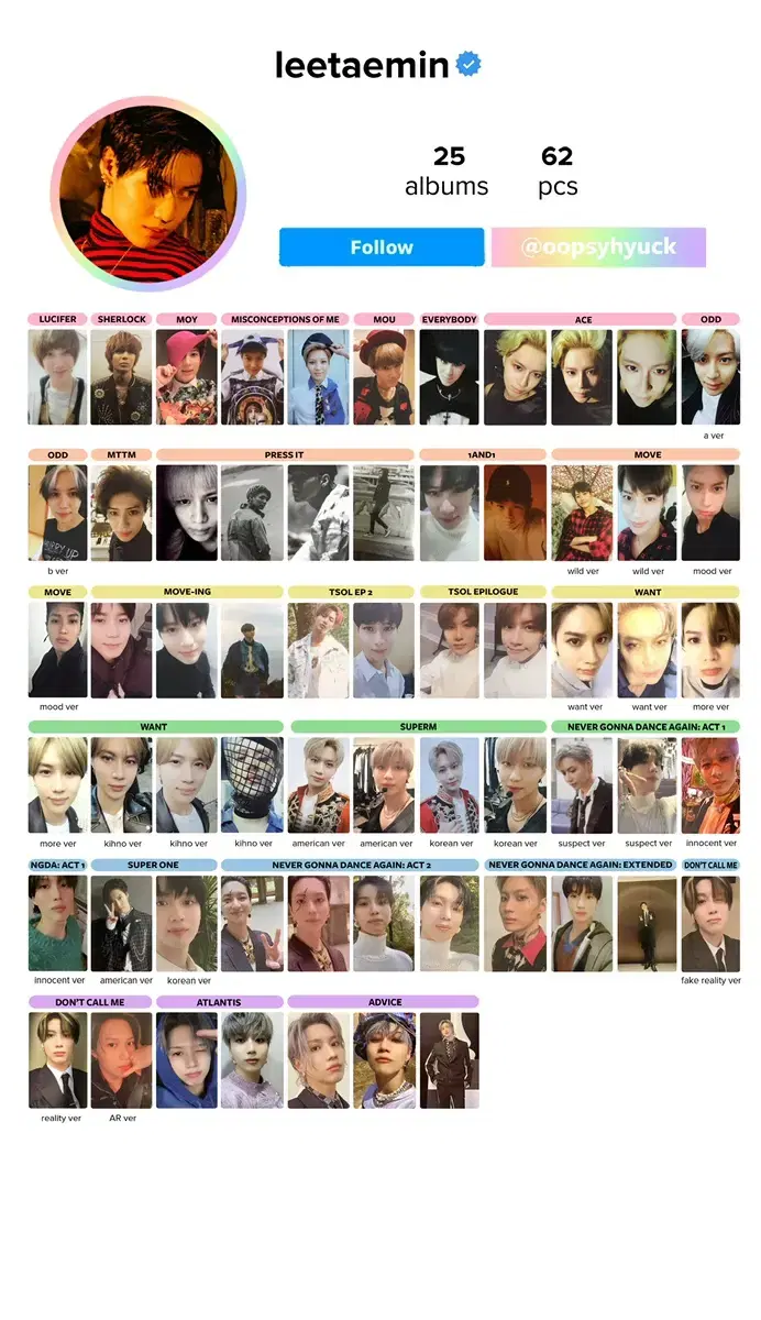 Shinee photocard sell it.