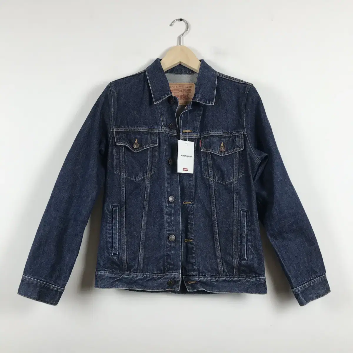 90-95)Levi's 70506 jin blue vintage distressed denim jacket jeans