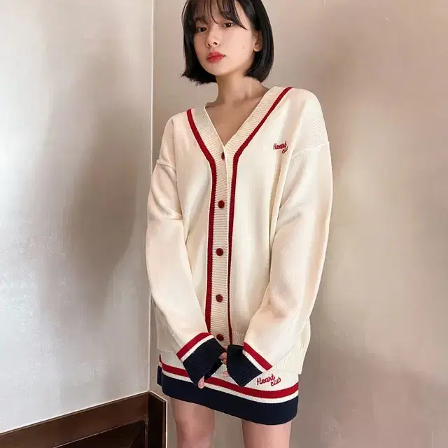 mixxmix 믹스엑스믹스 Heart Coloration Knit set