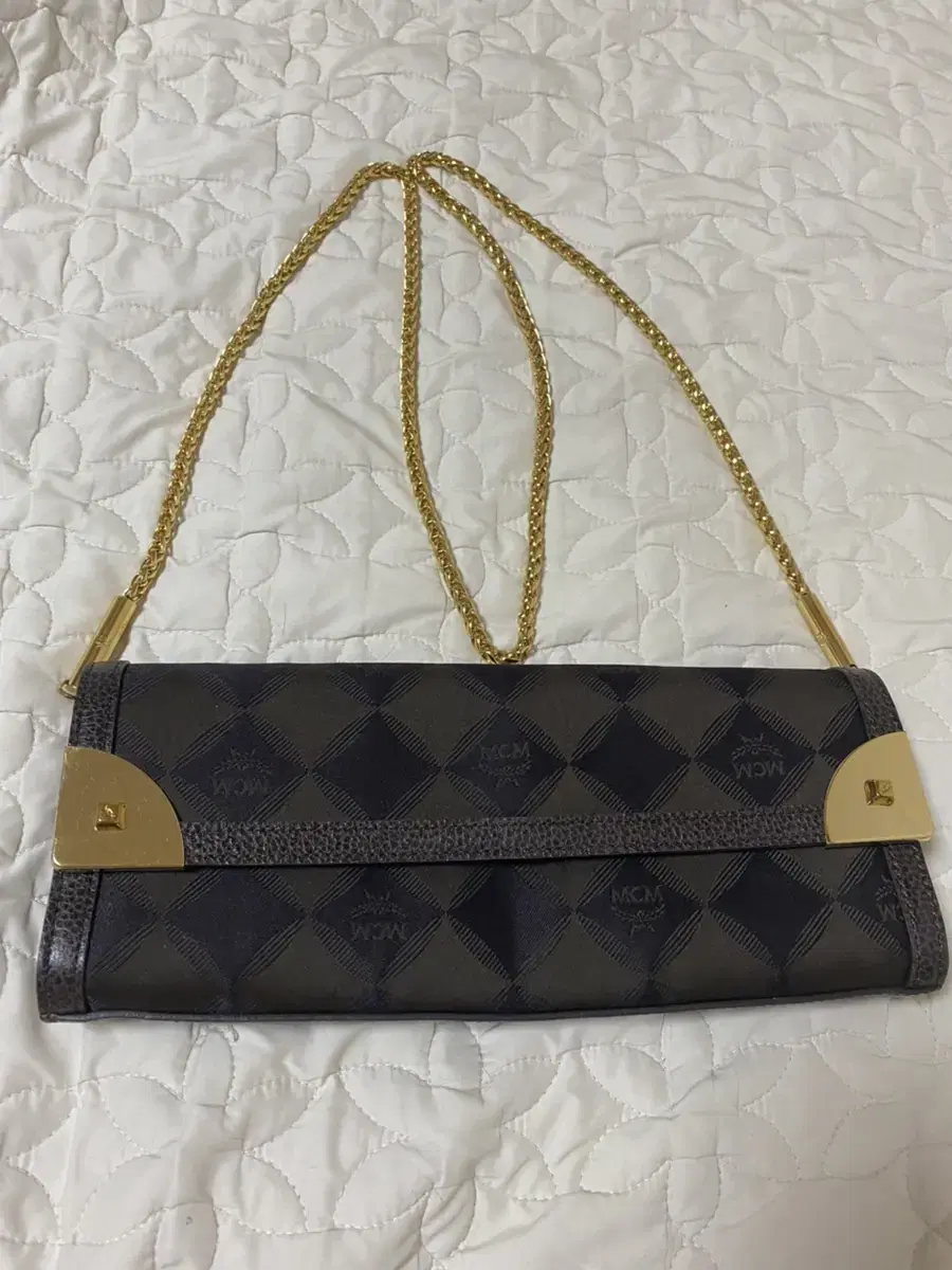 Quick sale! Genuine MCM Gold Chain Crossbody Bag