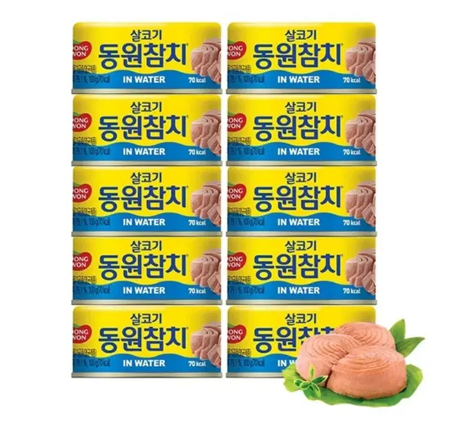 [무료배송] 동원 살코기 참치 인 워터 100G 10캔