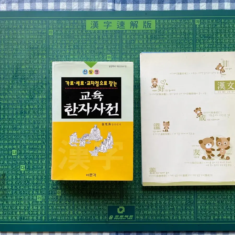 한자 고무 속해판 한자판, 어문각 교육한자사전, 한자쓰기노트 2권