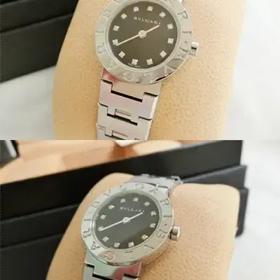 불가리 BB23SS 여성용 12P 다이아 23mm 스몰 사이즈 스틸 쿼츠