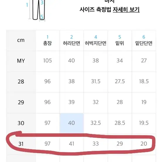 모드나인 mod7 crop 31사이즈