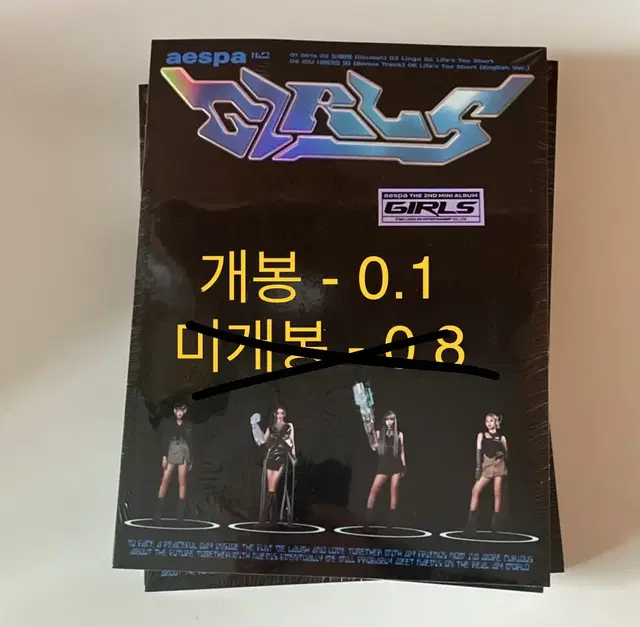 에스파 걸스 광야 리얼월드 버전 개봉 앨범 양도