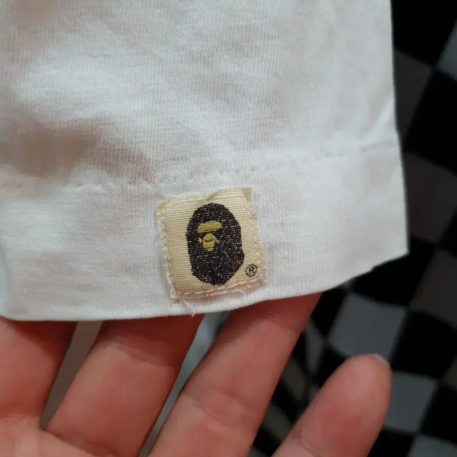 베이프 빅로고 화이트 반팔 bape