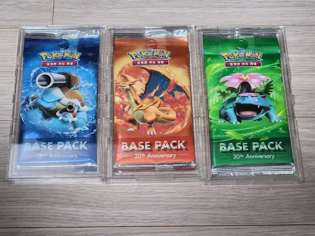 포켓몬카드 미개봉 고대팩20주년 Base pack 3종 판매합니다