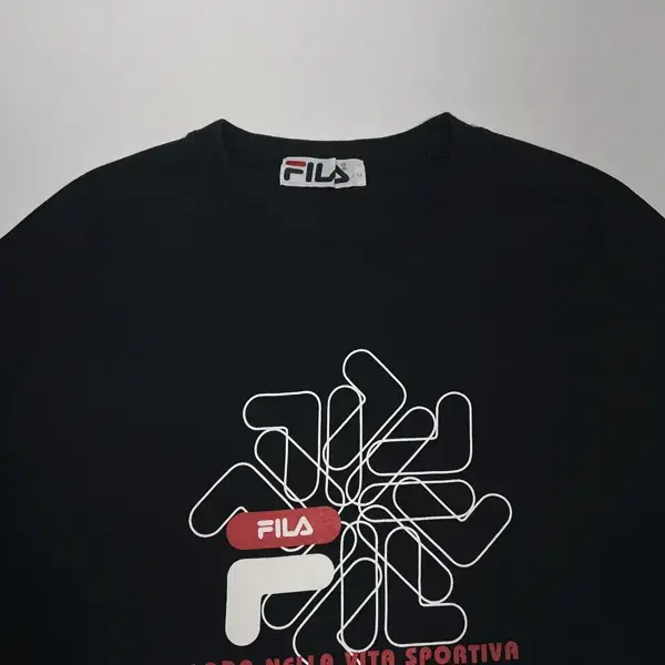 FILA 휠라 빅로고 그레이 포인트 라운드티셔츠(L)