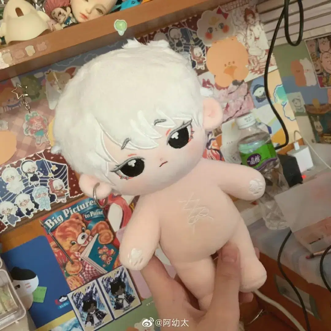 무속성 솜인형 쌍둥이 하양이 20cm 양도