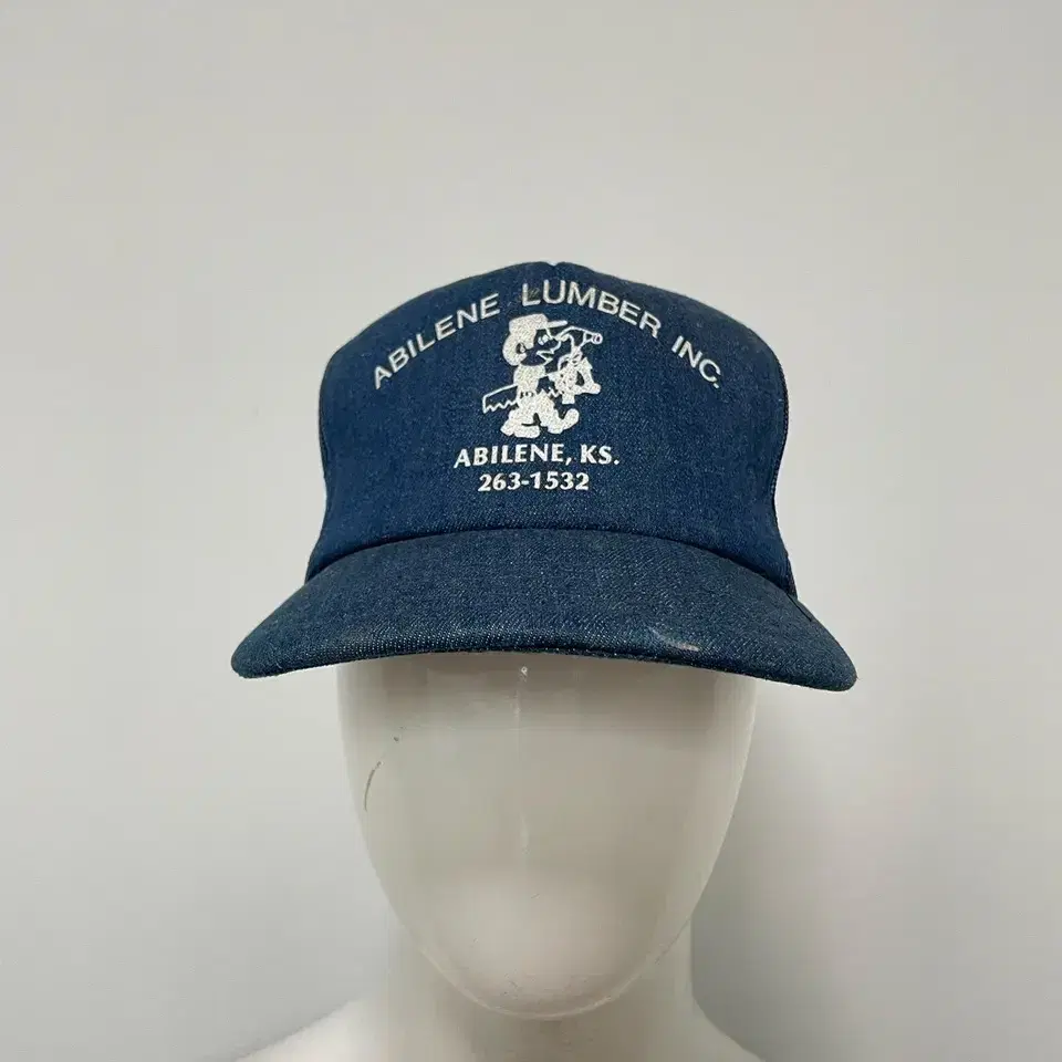 VTG 80s abiline lumber denim trucker cap